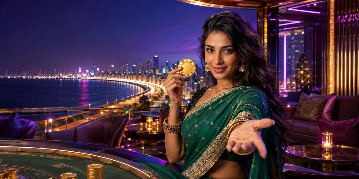 Mumbai Marine Drive view with colorful saree and betting action